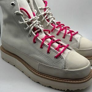 Converse Chuck Taylor Crafted Boot Hi Egret/Ivory/Pink 173212C M 8.5 | W 10- NWB